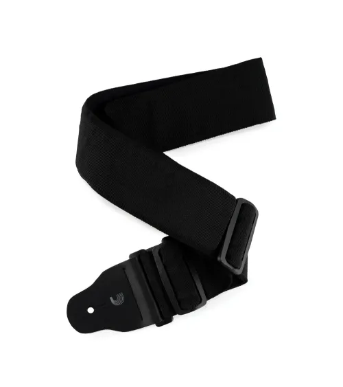 Correa D'Addario de 3 pulgadas de ancho para bajo, color negro.