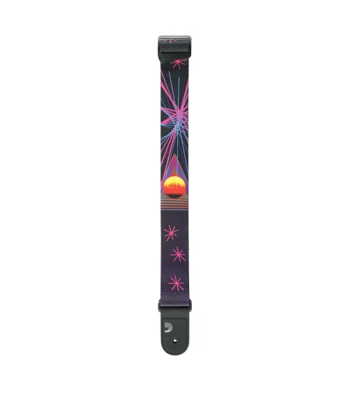 D'Addario. Correa para guitarra de poliéster Outrun, Neon Stars