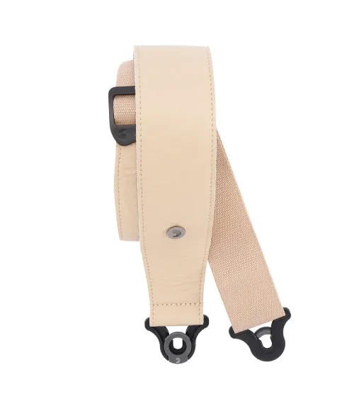 D’Addario Correa de piel cómoda para guitarra con autobloqueo, Cobre