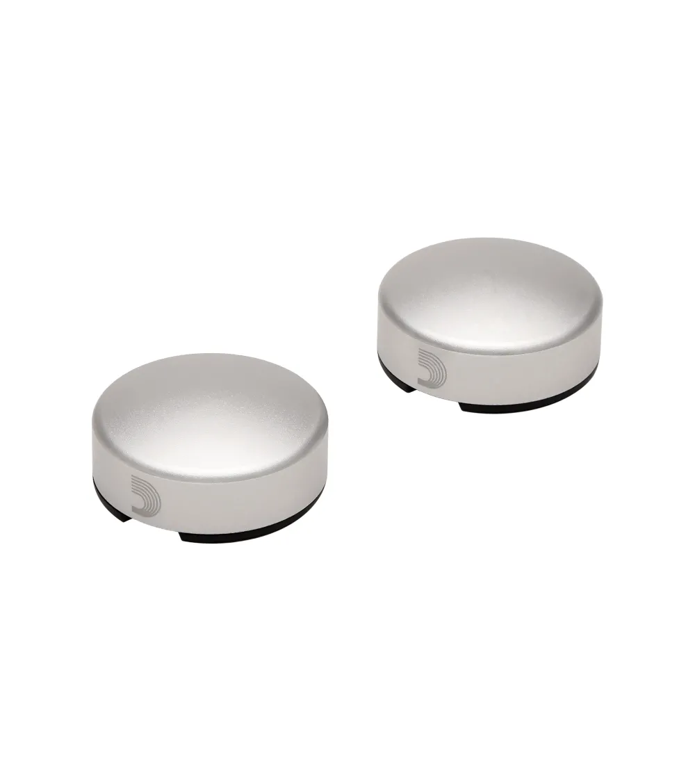 D'Addario. Tapa para interruptor de pedal XPND Footswitch Topper. Plata. Pack de 2