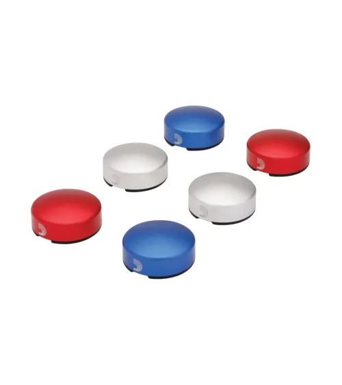 D'Addario. Tapa para interruptor de pedal XPND Footswitch Topper. Plata. Pack de 2