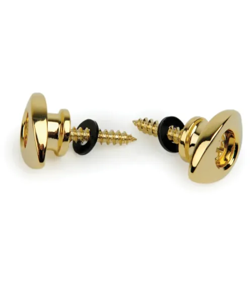 Clavijas de sujeción elípticas D'Addario, color dorado.
