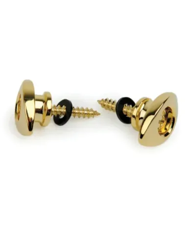 Clavijas de sujeción elípticas D'Addario, color dorado.