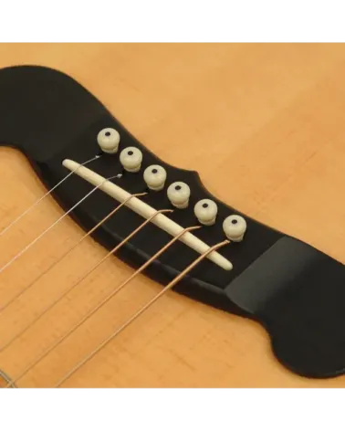 Pernos moldeados por inyección con terminación para puente de D'Addario, juego de 7, color marfil con punto negro.