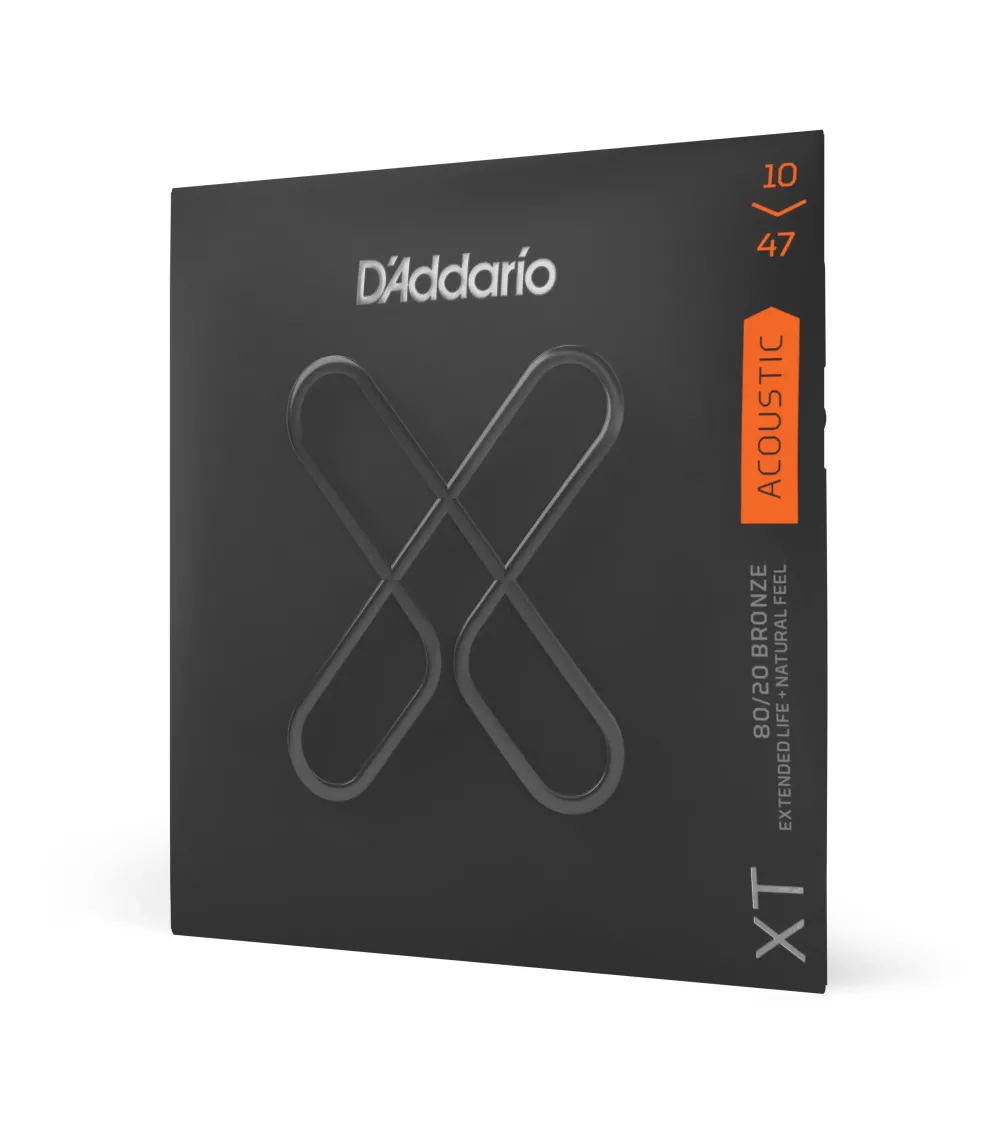 D'Addario XTABR1047, XT Acoustic 80/20 Bronze, calibre fino, 10-47