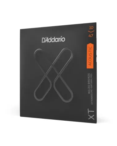 D'Addario XTABR1047, XT Acoustic 80/20 Bronze, calibre fino, 10-47