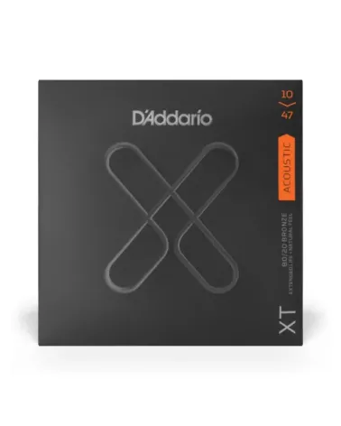 D'Addario XTABR1047, XT Acoustic 80/20 Bronze, calibre fino, 10-47