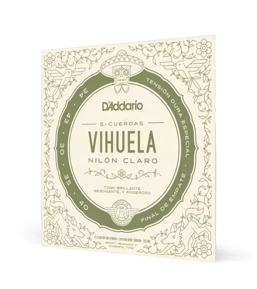 D’Addario MV10C. Cuerdas para vihuela custom. Tensión Dura