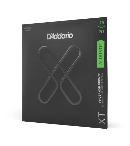 D'Addario. XTAPB1670, XT Acoustic Phosphor Bronze, calibre medio, barítono, 16-70