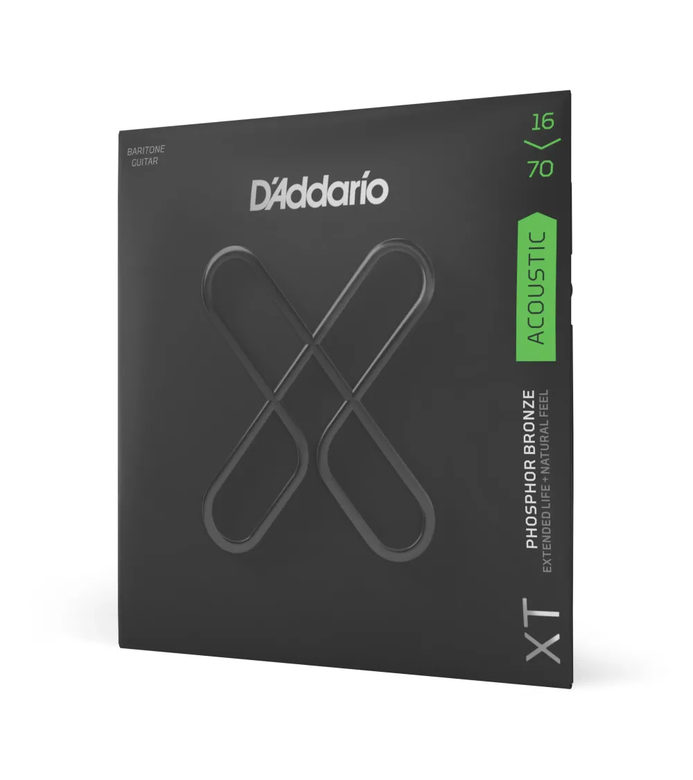D'Addario. XTAPB1670, XT Acoustic Phosphor Bronze, calibre medio, barítono, 16-70