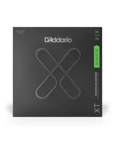 D'Addario. XTAPB1670, XT Acoustic Phosphor Bronze, calibre medio, barítono, 16-70