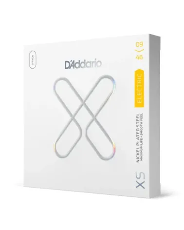 Cuerdas D'Addario para guitarra eléctrica guitarra recubiertas XS Nickel, 09-46. Pack de 3